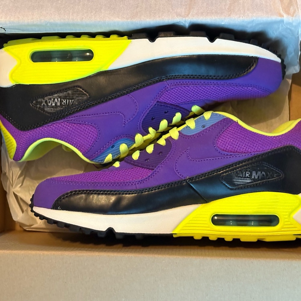 Nike Air Max Black and Neon Sneakers